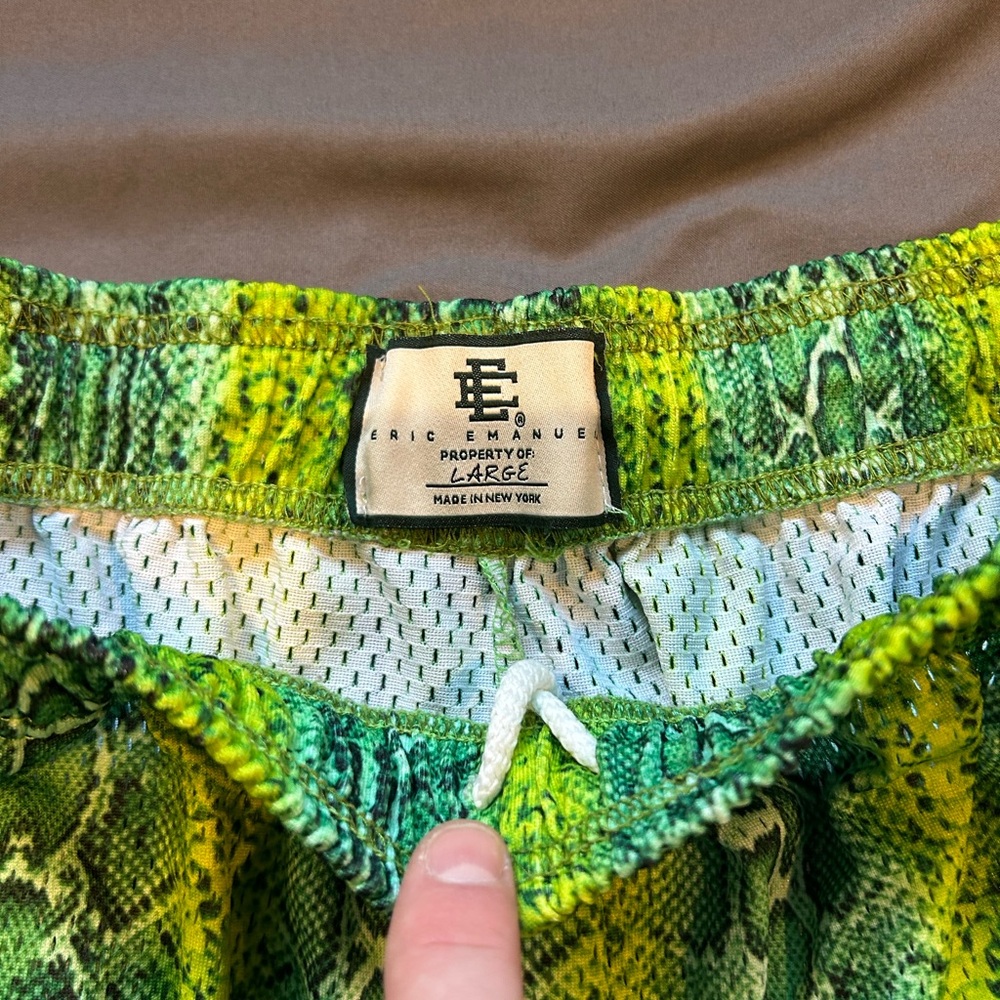 Authentic Eric Emanuel Ee Basic Shorts “Neon Snak… - image 5